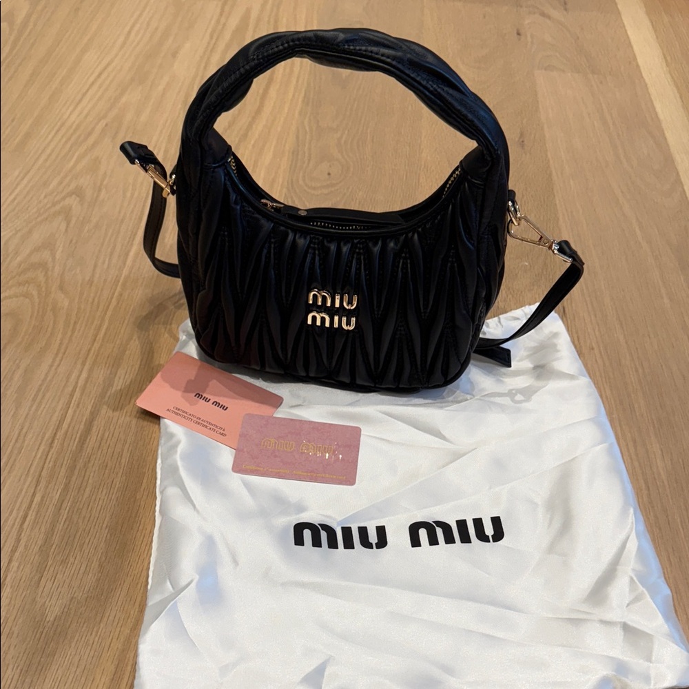 Miu Miu Black Quilted Shoulder Bag